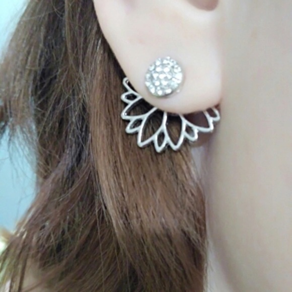 LOTUS FLOWER EARRINGS - Picture 4 of 4